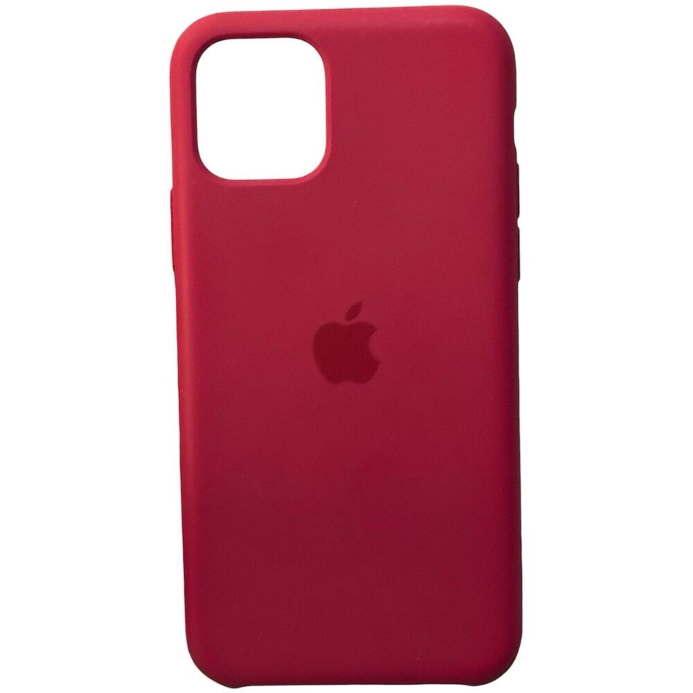 Genuine Apple iPhone 11 Pro Silicone Case - Pomegranate - MWYL2ZM/A - Red Pink